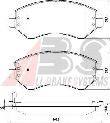 Тормозные колодки A.B.S. 38856
