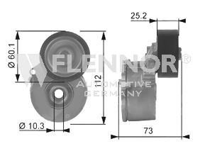 Натяжной ролик поликлинового ремня FLENNOR FS22921