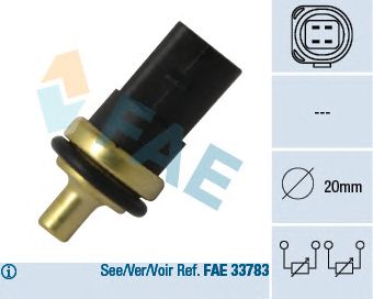 Датчик температуры охлаждающей жидкости FAE 33781