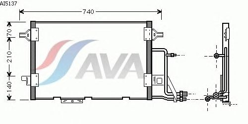 Радиатор кондиционера AVA QUALITY COOLING AI5137