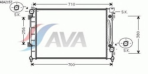 Радиатор, охлаждение двигателя AVA QUALITY COOLING AIA2157