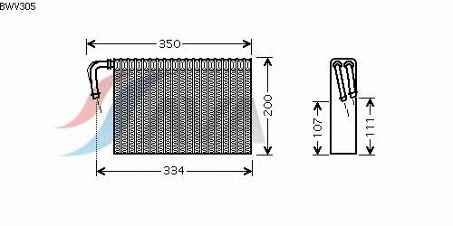 Испаритель кондиционера AVA QUALITY COOLING BWV305