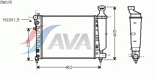 Радиатор, охлаждение двигателя AVA QUALITY COOLING CN2115