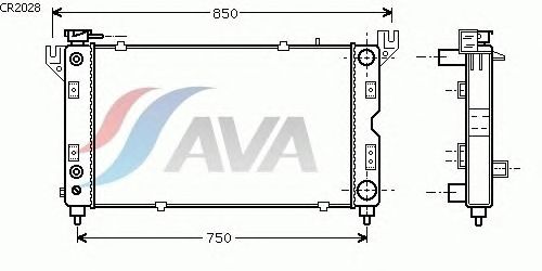 Радиатор, охлаждение двигателя AVA QUALITY COOLING CR2028