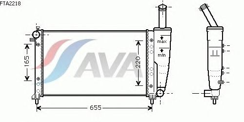 Радиатор, охлаждение двигателя AVA QUALITY COOLING FTA2218