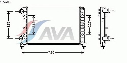 Радиатор, охлаждение двигателя AVA QUALITY COOLING FTA2261