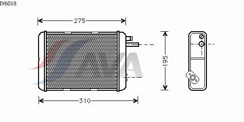 Радиатор отопителя AVA QUALITY COOLING IV6018