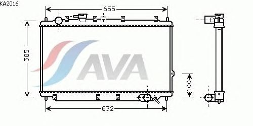 Радиатор, охлаждение двигателя AVA QUALITY COOLING KA2016