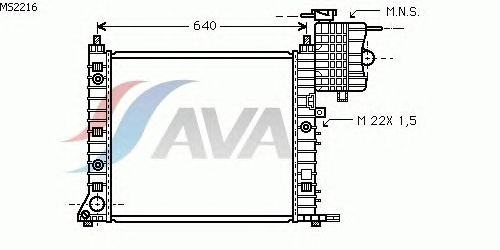 Радиатор, охлаждение двигателя AVA QUALITY COOLING MS2216