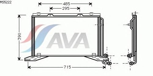 Радиатор кондиционера AVA QUALITY COOLING MS5222