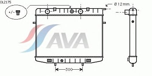 Радиатор, охлаждение двигателя AVA QUALITY COOLING OL2175