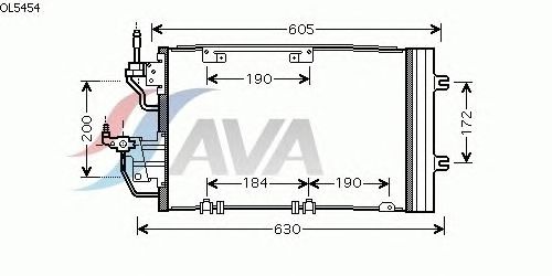 Радиатор кондиционера AVA QUALITY COOLING OL5454