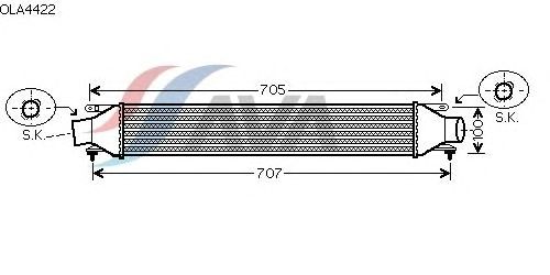 Интеркулер AVA QUALITY COOLING OLA4422