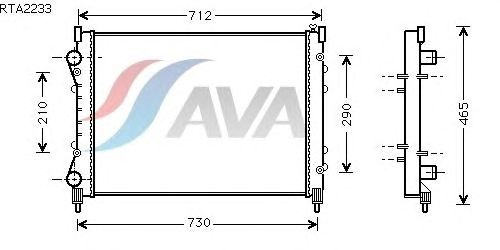 Радиатор, охлаждение двигателя AVA QUALITY COOLING RTA2233
