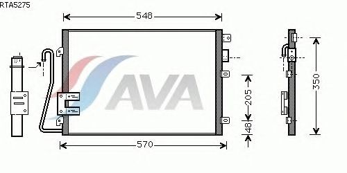 Радиатор кондиционера AVA QUALITY COOLING RTA5275