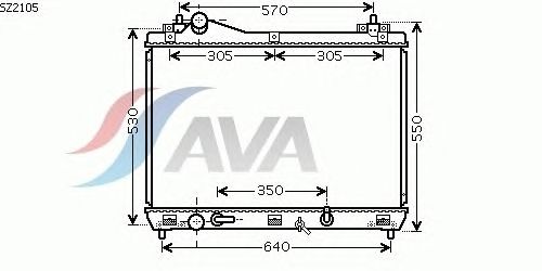 Радиатор, охлаждение двигателя AVA QUALITY COOLING SZ2105