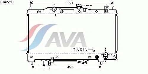 Радиатор, охлаждение двигателя AVA QUALITY COOLING TOA2240