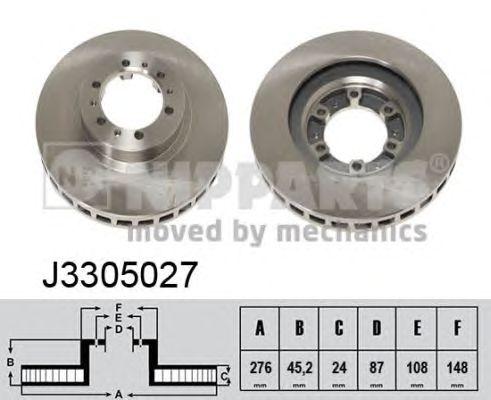 Тормозной диск NIPPARTS J3305027