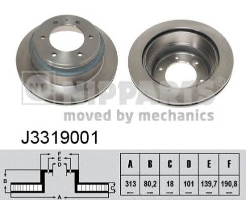 Тормозной диск NIPPARTS J3319001