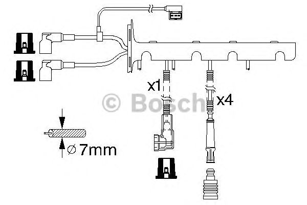 Комплект высоковольтных проводов BOSCH 0 986 356 328