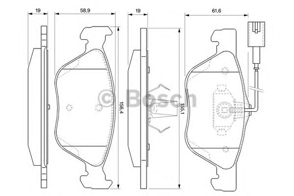 Тормозные колодки BOSCH 0 986 424 576