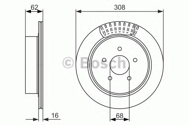Тормозной диск BOSCH 0 986 479 606