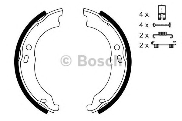 Тормозные колодки ручника BOSCH 0 986 487 726