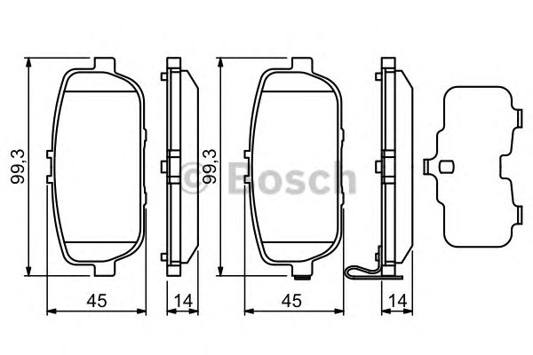 Тормозные колодки BOSCH 0 986 494 190