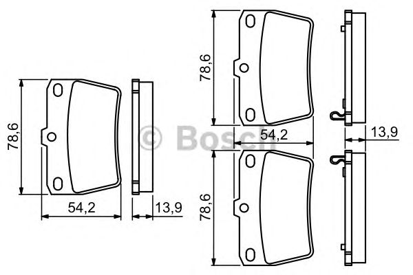 Тормозные колодки BOSCH 0 986 494 350