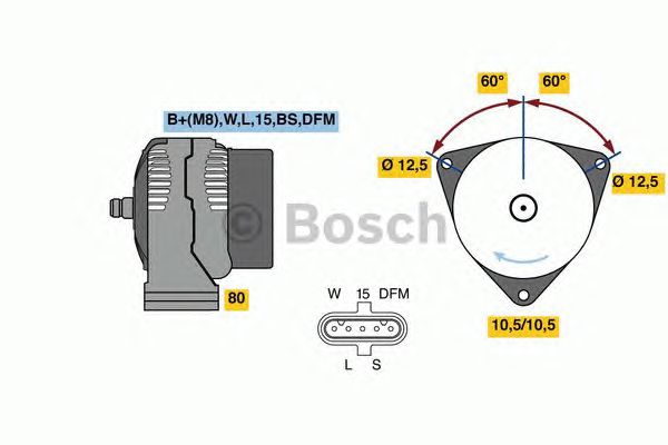 Генератор BOSCH 0 986 049 820