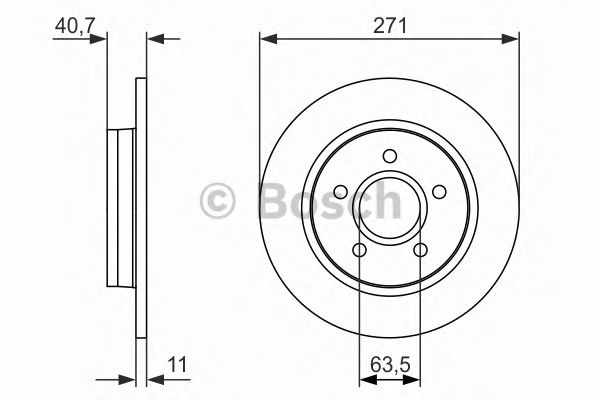Гальмівний диск BOSCH 0 986 479 763