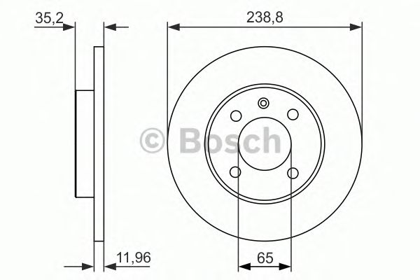 Тормозной диск BOSCH 0 986 479 825