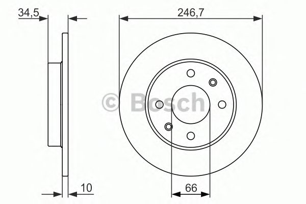Тормозной диск BOSCH 0 986 479 827