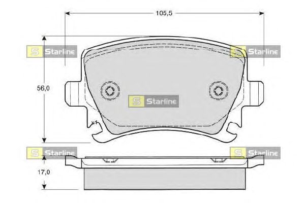Тормозные колодки STARLINE BD S011S