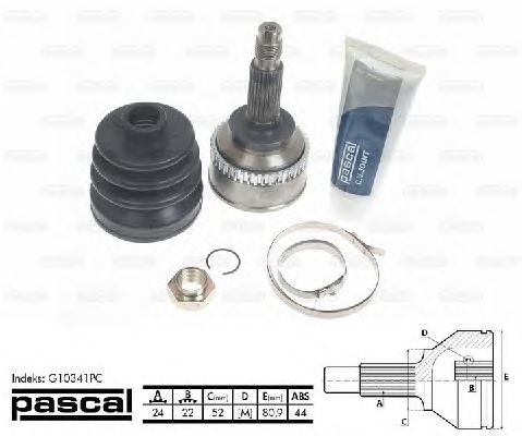 Комплект ШРУСов PASCAL G10341PC