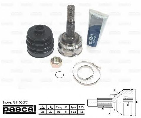 Комплект ШРУСов PASCAL G11056PC