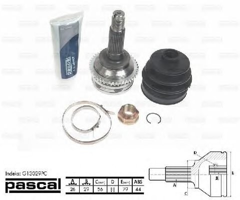Комплект ШРУСов PASCAL G13029PC