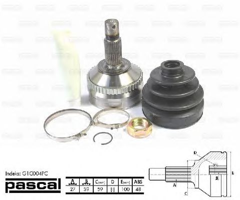 Комплект ШРУСов PASCAL G1C004PC