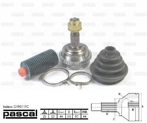 Комплект ШРУСов PASCAL G1F011PC