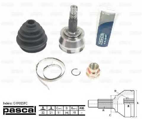 Комплект ШРУСов PASCAL G1F023PC