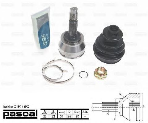 Комплект ШРУСов PASCAL G1F044PC