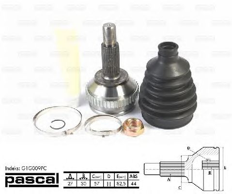 Комплект ШРУСов PASCAL G1G009PC