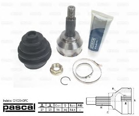 Комплект ШРУСов PASCAL G1G040PC