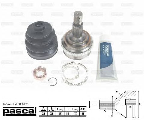 ШРУС PASCAL G1P007PC