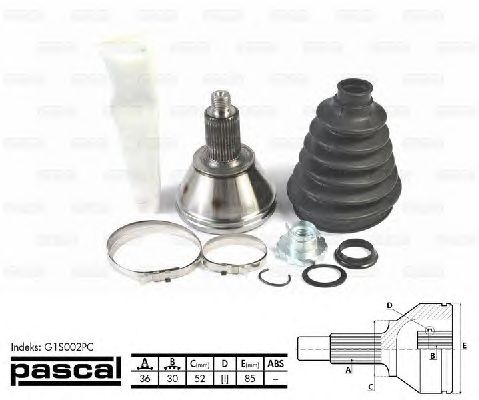 Комплект ШРУСов PASCAL G1S002PC