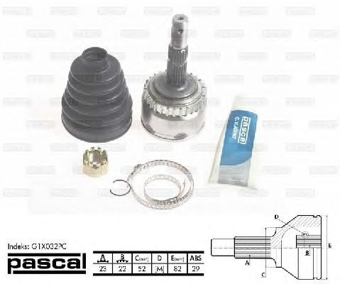 Комплект ШРУСов PASCAL G1X032PC