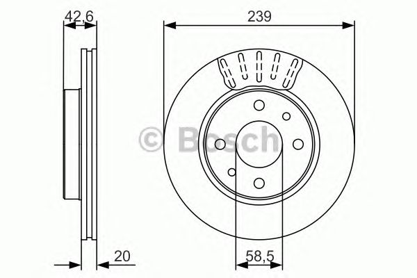 Тормозной диск BOSCH 0 986 479 082