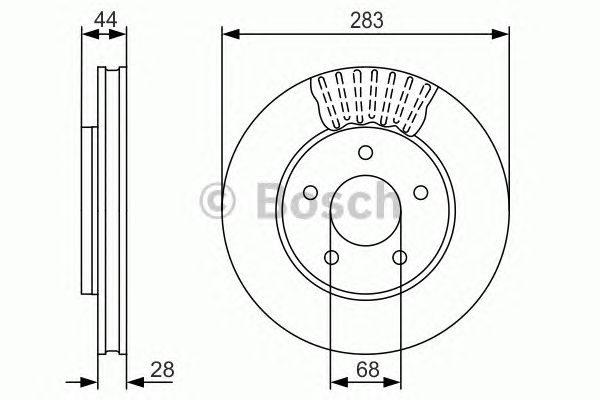 Тормозной диск BOSCH 0 986 479 091