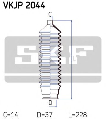 Комплект пыльников рулевой рейки SKF VKJP 2044