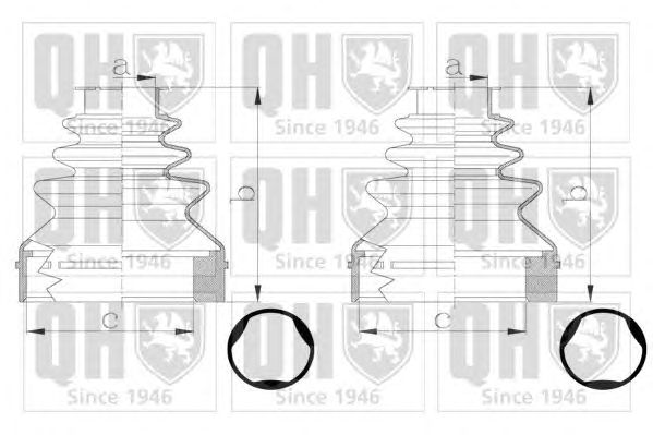 Комплект пыльника ШРУСа QUINTON HAZELL QJB2795